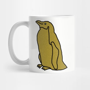 Gold Metallic Penguin Mug